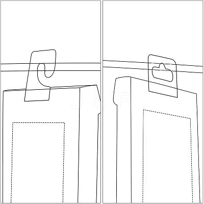 Transparent Self Adhesive Hang Tabs CDIS-NB0001-06-1