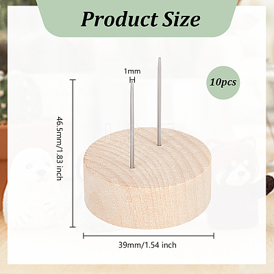 Wooden Crochet Doll Base Support Rack WOOD-WH0131-20A-1