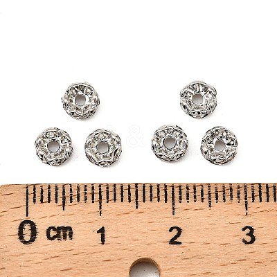 Brass Rhinestone Spacer Beads RB-A014-L5mm-01P-1