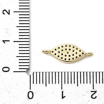 Brass Micro Pave Sky Blue and Clear Cubic Zirconia Connector Charms KK-H529-05A-G-1