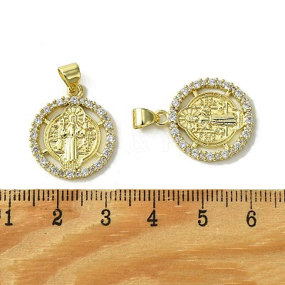 Brass Micro Pave Cubic Zirconia Pendants KK-H472-53D-G-1