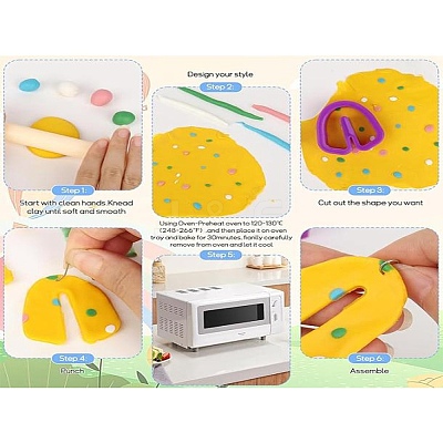 DIY Polymer Clay Dangle Earring Making Kits DIY-YWC0005-05A-1