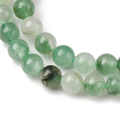 Natural Green Aventurine Round Beads Strands G-S150-6mm-4-1