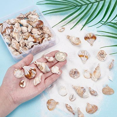 80Pcs 8 Styles Opaque Acrylic Pendants & Links Connectors OACR-PH0004-46-1