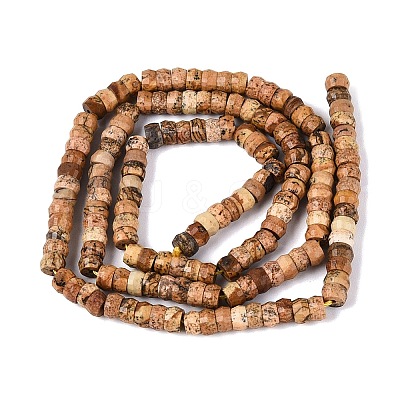 Natural Picture Jasper Beads Strands LS-G-Q606-46A-14-1