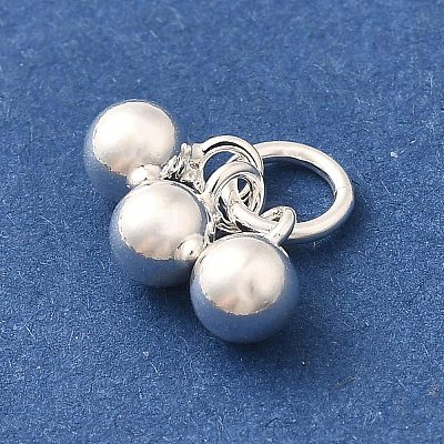 925 Sterling Silver 3 Round Ball Charms STER-L066-03S-1