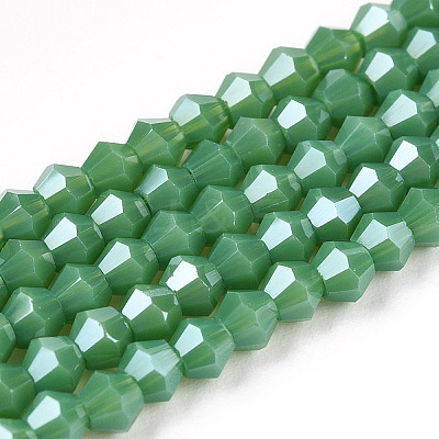 Opaque Solid Color Electroplate Glass Beads Strands LS-EGLA-A039-P2mm-A08-1