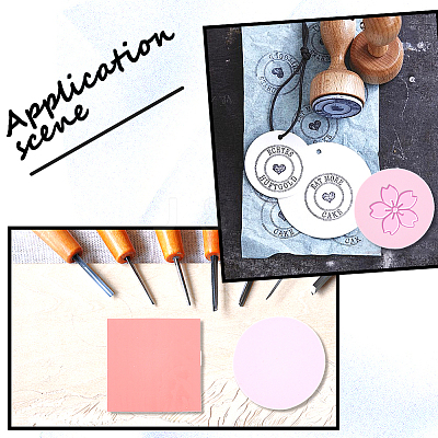 8Pcs 4 Styles Rubber Stamps AJEW-CP0008-33-1