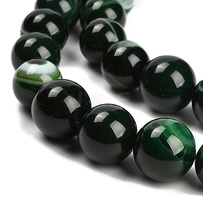Natural Banded Agate Graduated Beads Strands G-P589-A01-01H-1