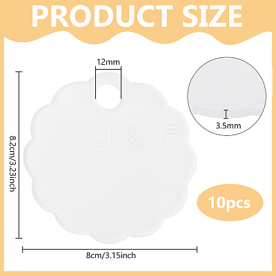 10Pcs Acrylic Heat Transfer Blanks Lid Decorations DIY-BC0013-71B-1