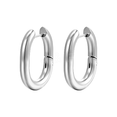 Non-Tarnish 304 Stainless Steel Hoop Earrings PW-WG61766-02-1