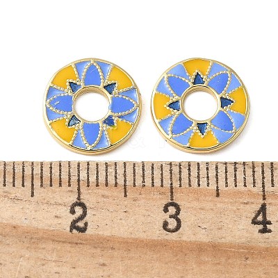 Brass Enamel Beads KK-P290-31G-01-1