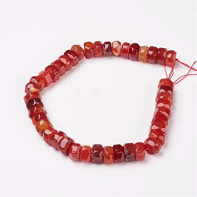 Natural Red Agate Agate Beads Strands G-D169-03D-1
