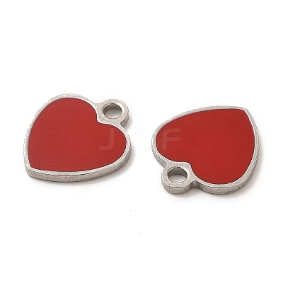 304 Stainless Steel Enamel Pendants X-STAS-M308-16P-03-1