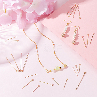 200Pcs 4 Styles Brass Eye Pin KK-BC0013-37-1