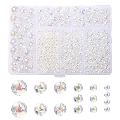 5 Style Transparent Acrylic Beads TACR-YW0001-72-1