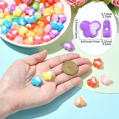 5 Bags Opaque Acrylic Beads OACR-CJ0001-73-1