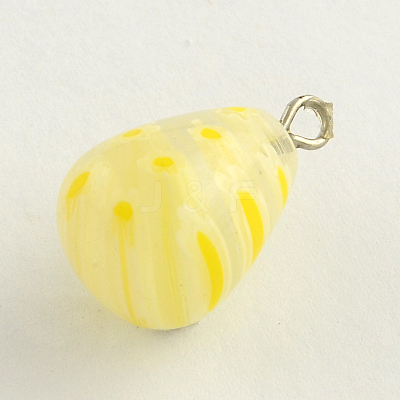 Handmade Millefiori Glass Pendants X-LK-R005-14-1