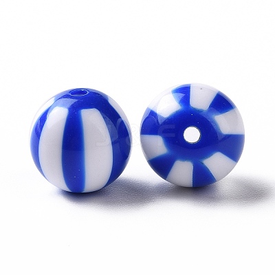 Opaque Acrylic Stripe Beads OACR-E009-02-1