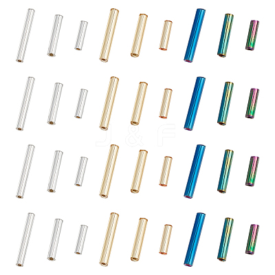 2700Pcs 9 Styles Glass Bugle Beads SEED-PA0001-11-1