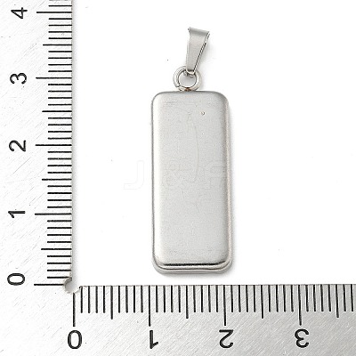 304 Stainless Steel Pendant Cabochon Settings X-STAS-Z118-02P-1