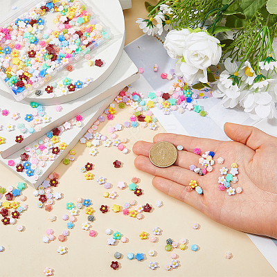 600Pcs 3 Styles Opaque Resin Cabochons CRES-FH0001-22-1