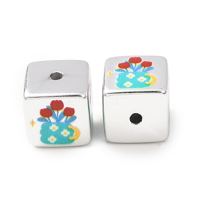 Printed Plating Acrylic Beads AC-CBA655C-17F-1
