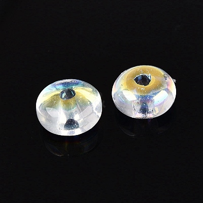 Baking Paint Electroplate Transparent Glass Beads EGLA-Q141-01A-A13-1