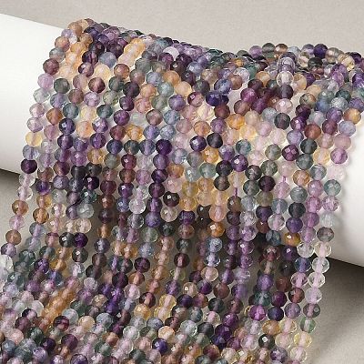 Natural Colorful Fluorite Beads Strands G-C261-A01-4mm-1