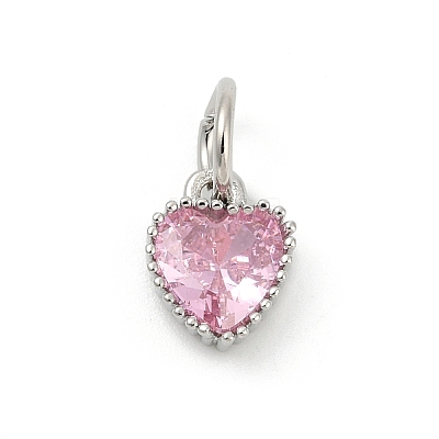 Brass Micro Pave Cubic Zirconia Pendants KK-H204-01P-02-1