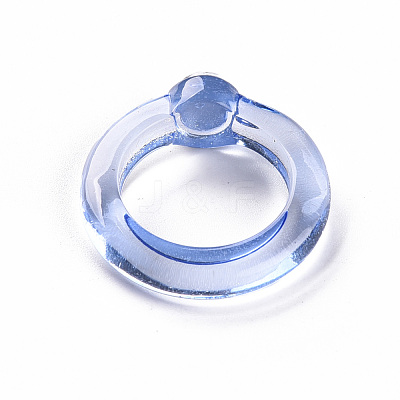 Transparent Acrylic Finger Rings RJEW-T010-07-1