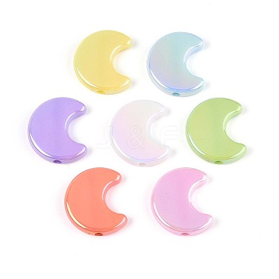 UV Plating Opaque Acrylic Beads OACR-T028-59-1