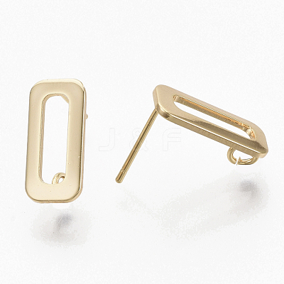 Brass Stud Earring Findings KK-T056-10G-NF-1