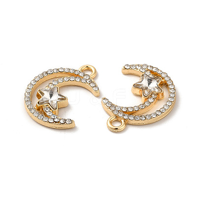 Rack Plating Alloy Crystal Rhinestone Pandants PALLOY-O106-04G-1