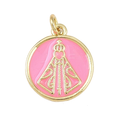 Brass Enamel Pendants KK-L251-02G-G-1