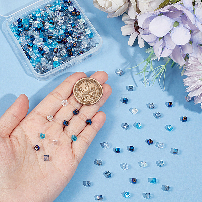 400Pcs 5 Colors Electroplate Glass Beads EGLA-SC0001-21-1
