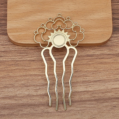 Alloy Hair Comb Findings PW-WGF914F-04-1