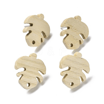 Ash Wood Stud Earring Findings EJEW-N017-011G-1