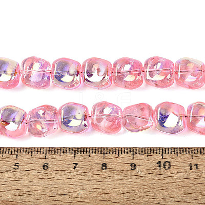 Electroplate Transparent Glass Beads Strands EGLA-N057-02A-06-1