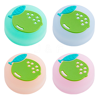 4Pcs 4 Colors Silicone Replacement Thumb Grip Caps AJEW-GF0009-67C-1