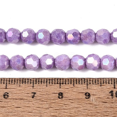 Anti-Tarnish Electroplate Glass Beads Strands EGLA-T021-6mm-15-14-1
