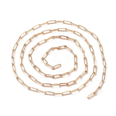 3.28 Feet Soldered Brass Paperclip Chains X-CHC-G005-03G-1