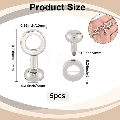 5Pcs Brass Zipper Insert Buckles FIND-SP0004-11P-1