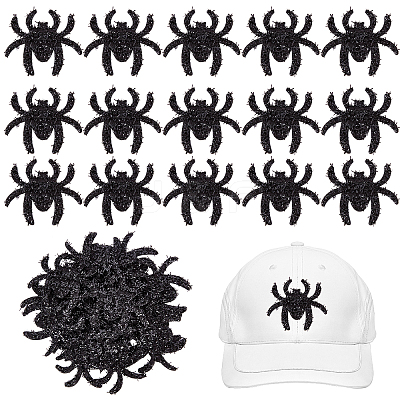 40Pcs Non-Woven Fabric Stickers Halloween Decorations AJEW-GF0005-06-1