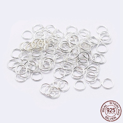 925 Sterling Silver Saw Cut Open Jump Rings STER-F036-02S-0.5x3mm-1