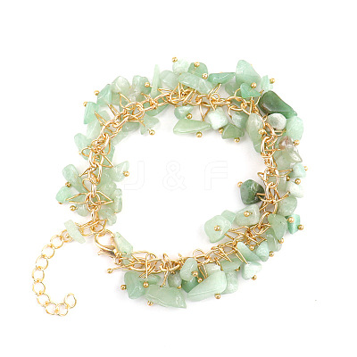 Natural Green Aventurine Bead Bracelets PW-WG73957-10-1