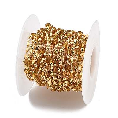 Brass Round Link Chains KK-D368-01G-E-1