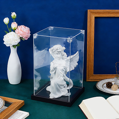 Acrylic Minifigure Display Cases with Black Base ODIS-WH0030-314A-1