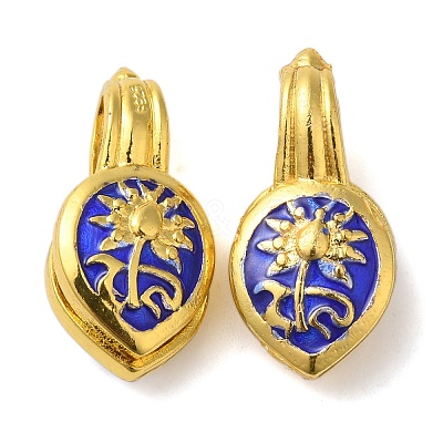 Rack Plating Brass Enamel Buddhist Pendants KK-P276-25G-03-1
