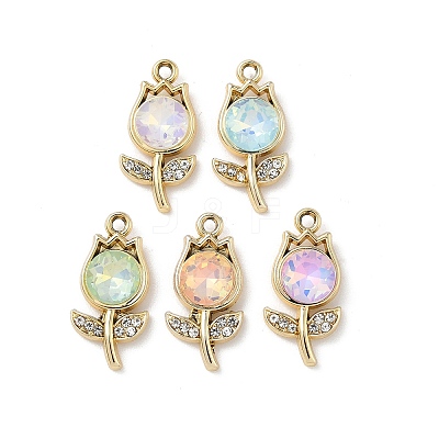 Alloy K5 Glass Pendants FIND-L024-18G-1